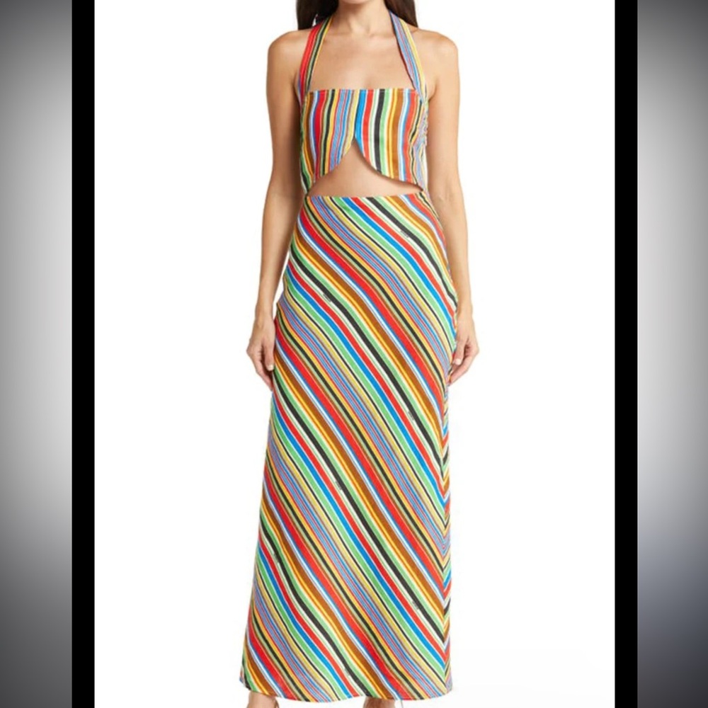 SIMON MILLER LINEN RAINBOW DRESS